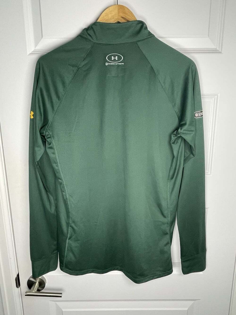 Green Bay Packers Under Armour Womens L Combine Authentic 1/4 Zip Cheeseheads - Picture 2 of 16